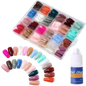 Multicolor Acrylic Artificial Nails Kit